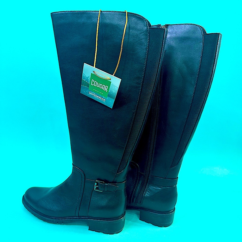 Brand New Leather Knee High Cougar Blondo Boots